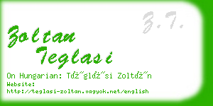 zoltan teglasi business card